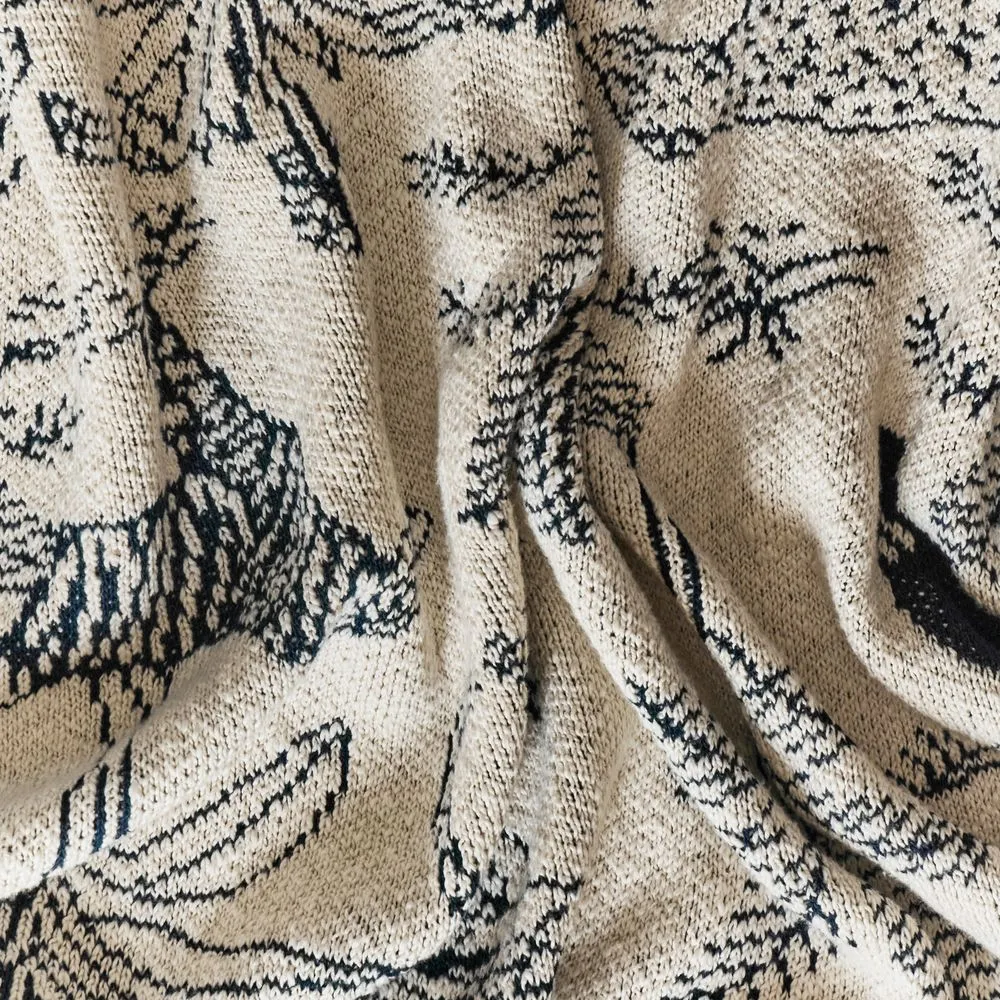 Плед Savanna, белый с синим заказать онлайн с вашим дизайном на заказ в Москве и области