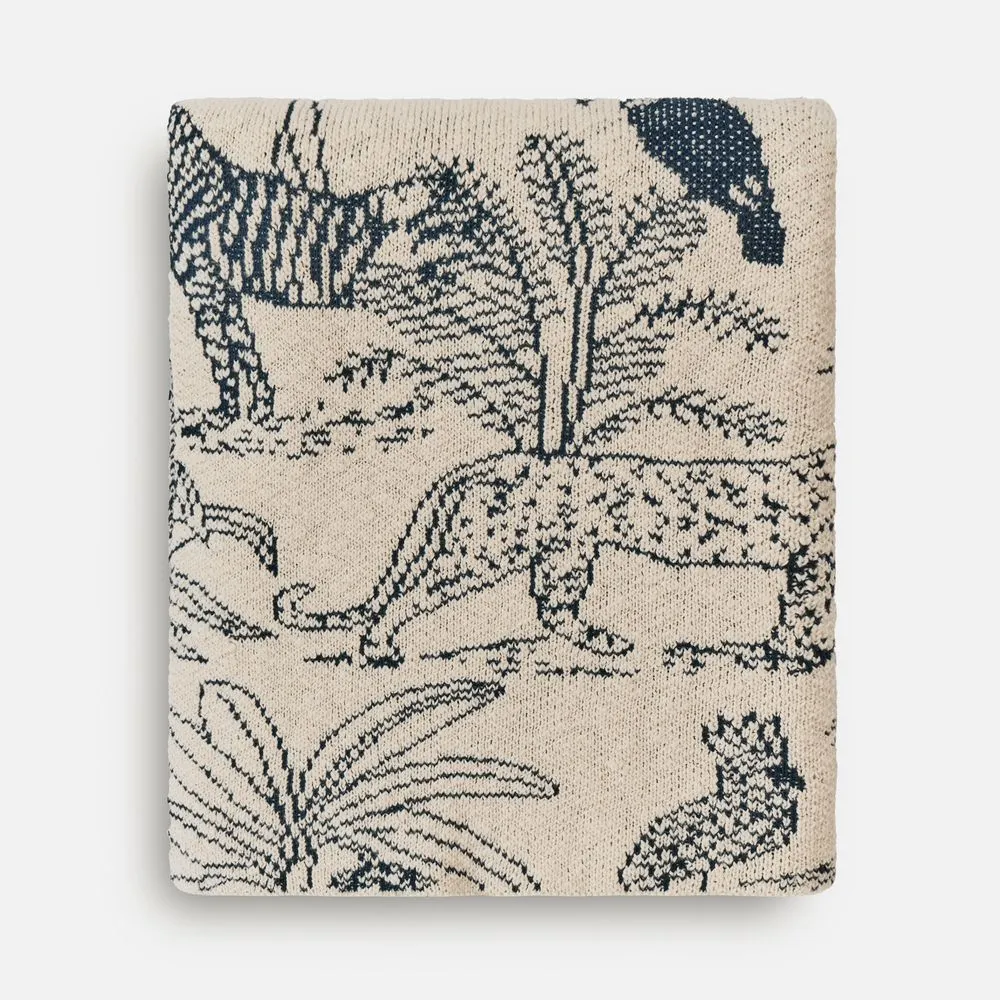 Плед Savanna, белый с синим заказать онлайн с вашим дизайном на заказ в Москве и области