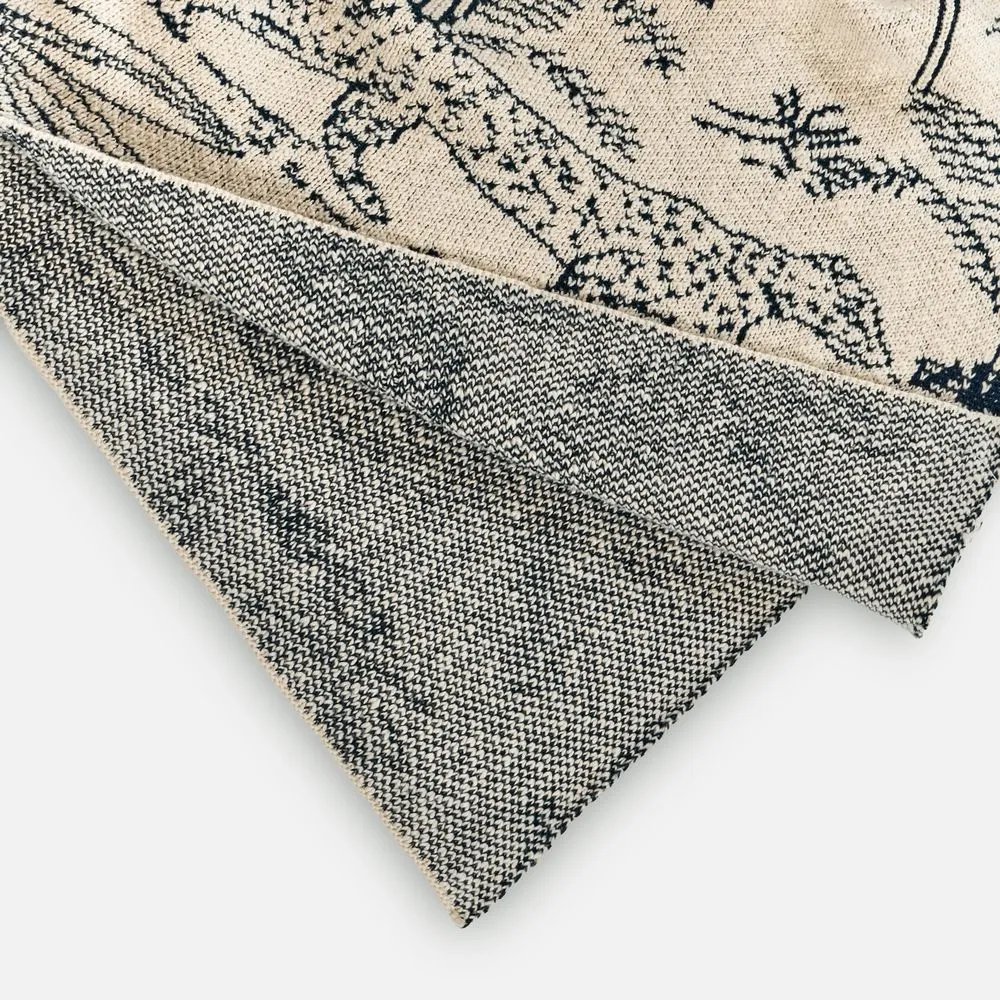 Плед Savanna, белый с синим заказать онлайн с вашим дизайном на заказ в Москве и области