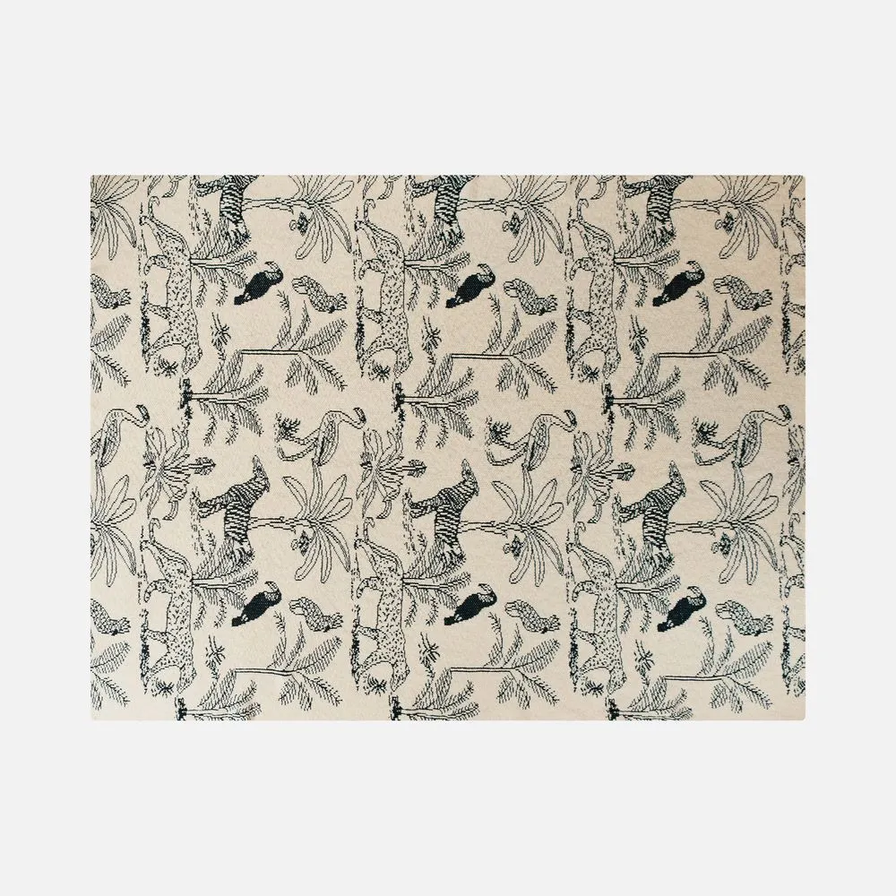 Плед Savanna, белый с синим заказать онлайн с вашим дизайном на заказ в Москве и области