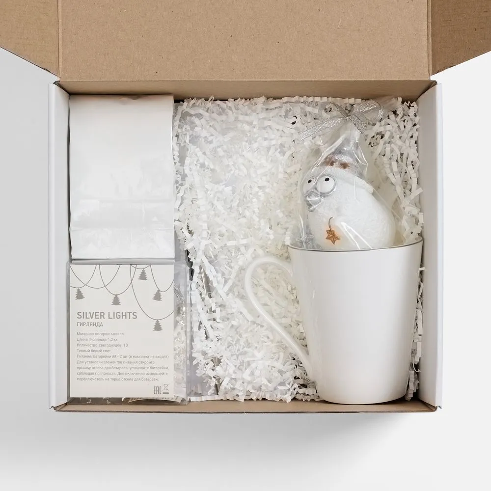 Набор «Планы на счастье», белый с серебристым заказать онлайн с вашим дизайном на заказ в Москве и области