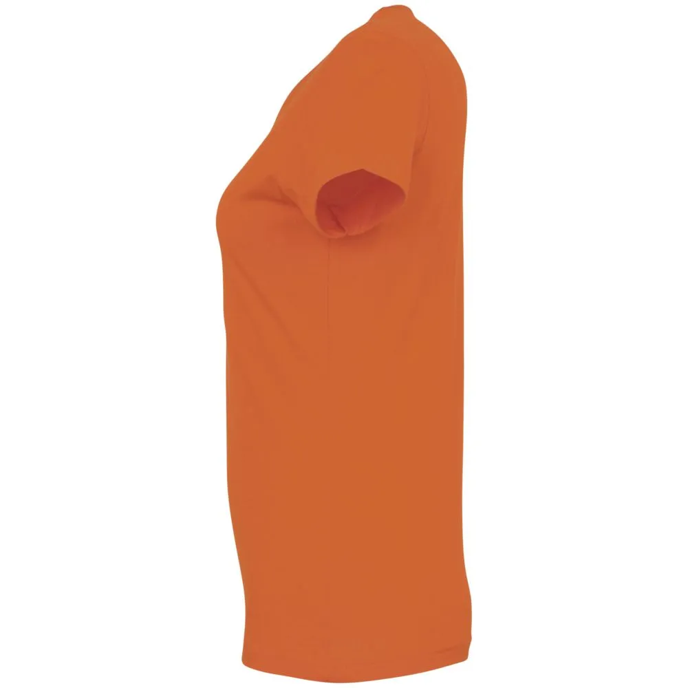 Футболка женская Imperial women 190 оранжевая, размер XXL заказать онлайн с вашим дизайном на заказ в Москве и области