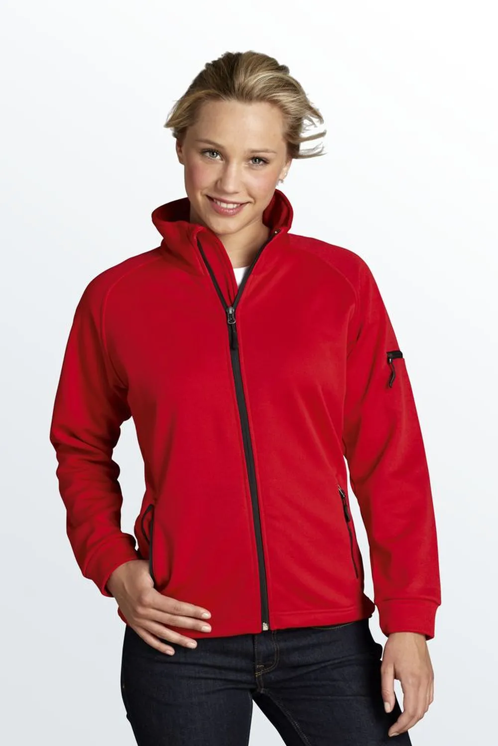 Куртка флисовая женская New Look Women 250, красная заказать онлайн с вашим дизайном на заказ в Москве и области