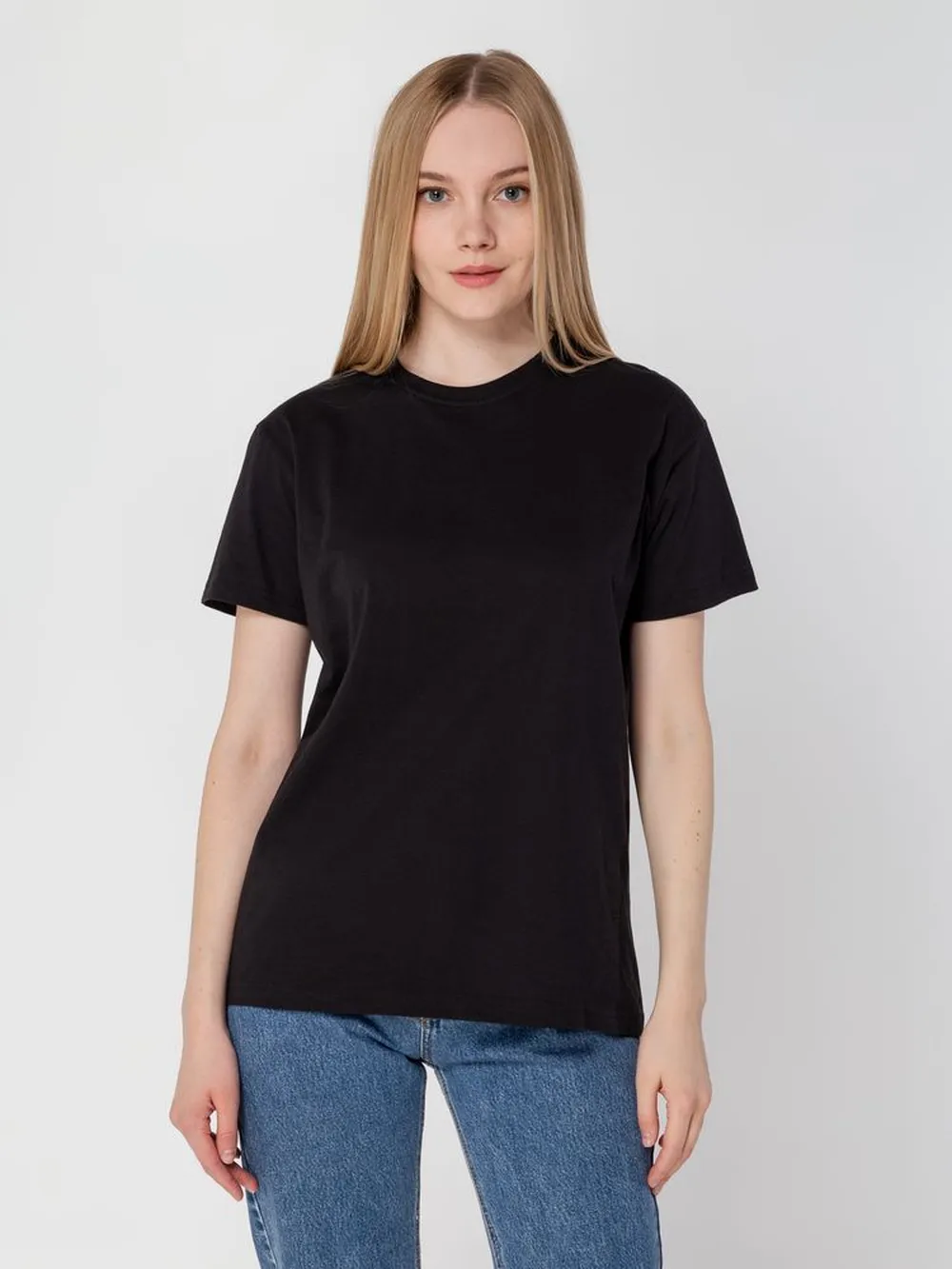 Футболка унисекс T-Bolka 160, черная заказать онлайн с вашим дизайном на заказ в Москве и области