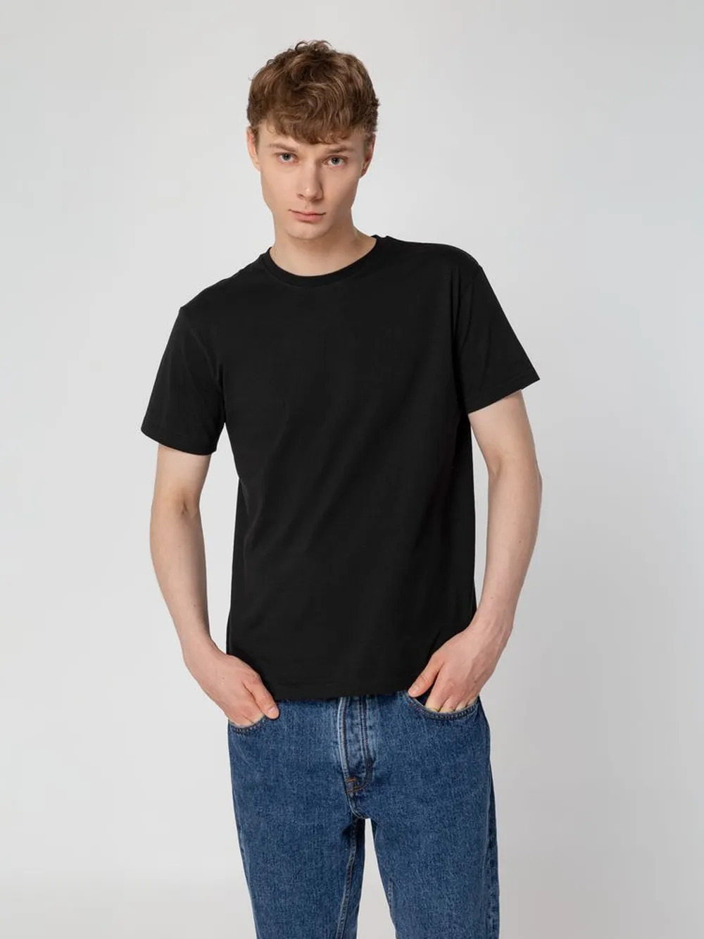 Футболка унисекс T-Bolka 160, черная заказать онлайн с вашим дизайном на заказ в Москве и области