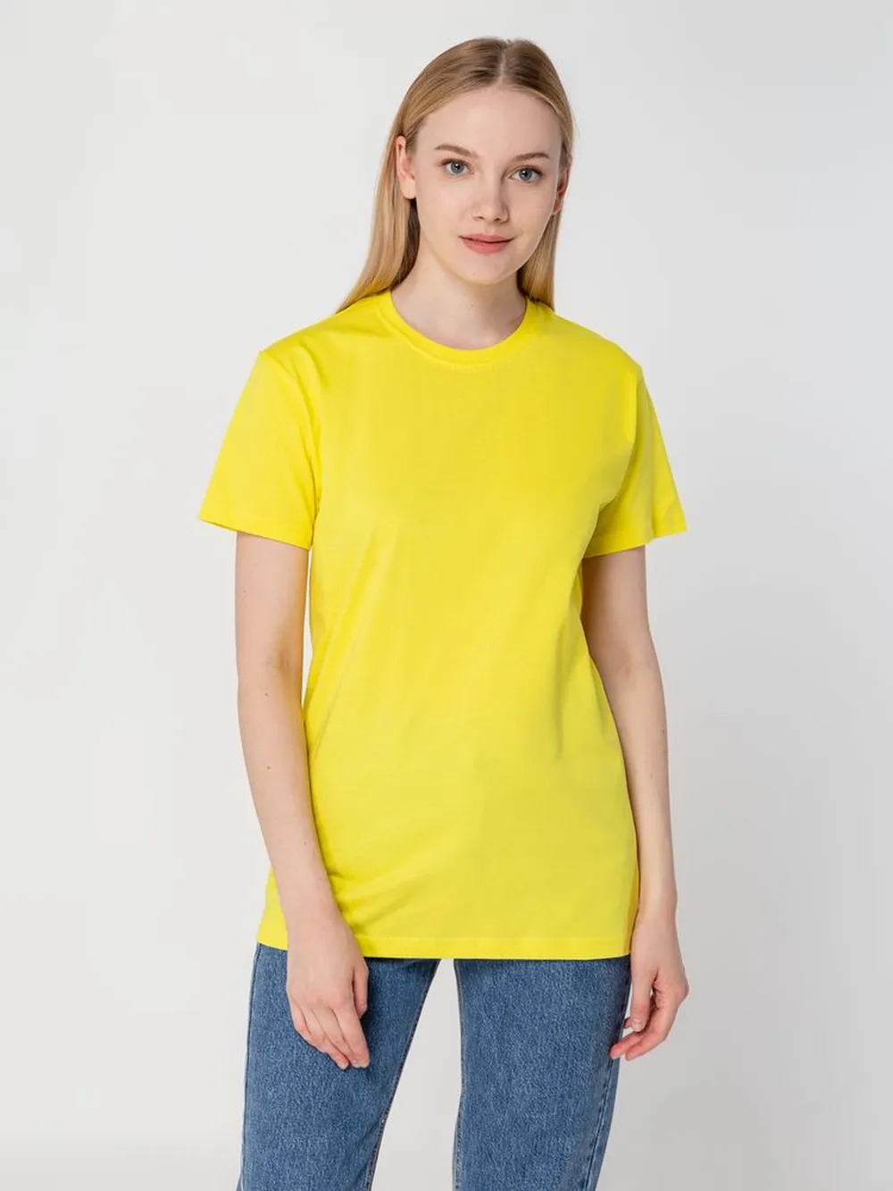 Футболка унисекс T-bolka 160, желтая, размер XL заказать онлайн с вашим дизайном на заказ в Москве и области