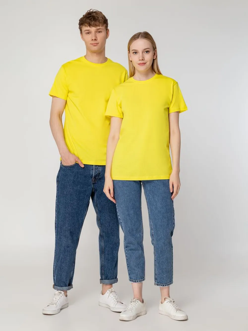 Футболка унисекс T-bolka 160, желтая, размер XXXL заказать онлайн с вашим дизайном на заказ в Москве и области