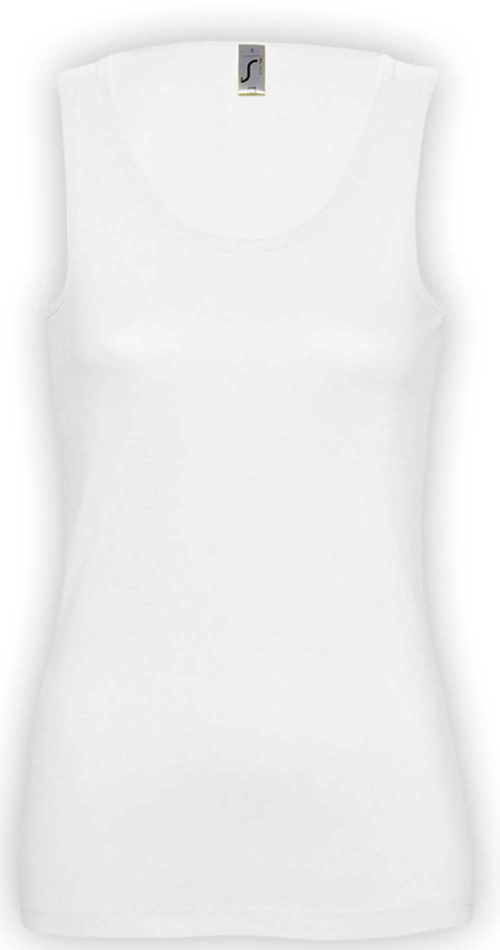 Майка женская Jane 150, белая, размер S заказать онлайн с вашим дизайном на заказ в Москве и области