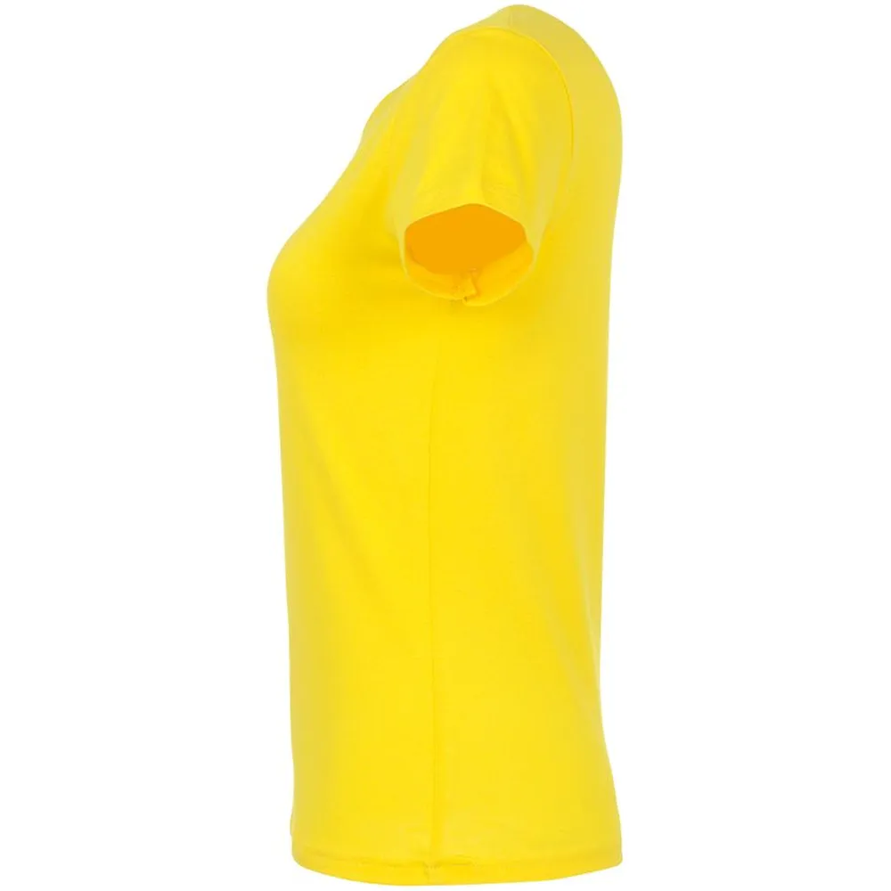 Футболка женская Miss 150, желтая заказать онлайн с вашим дизайном на заказ в Москве и области