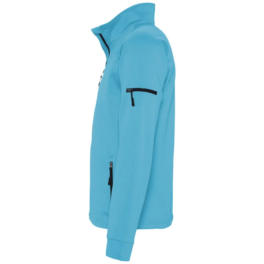 Куртка флисовая мужская New look men 250 бирюзовая, размер S заказать онлайн с вашим дизайном на заказ в Москве и области