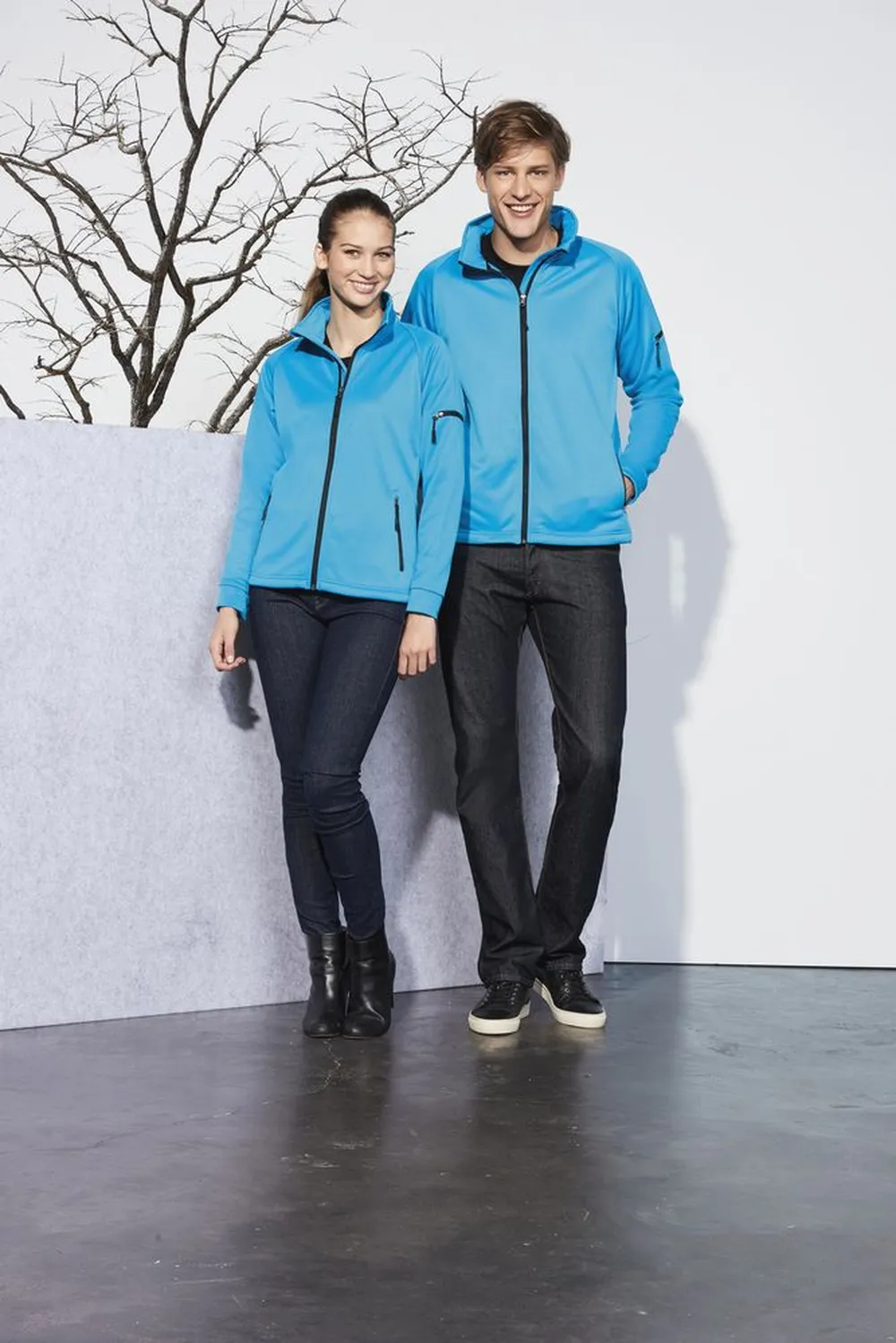 Куртка флисовая мужская New look men 250 бирюзовая, размер S заказать онлайн с вашим дизайном на заказ в Москве и области