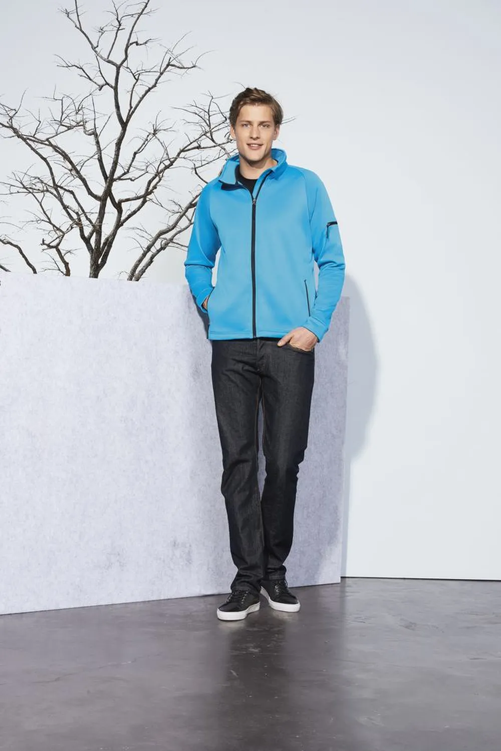 Куртка флисовая мужская New look men 250 бирюзовая, размер S заказать онлайн с вашим дизайном на заказ в Москве и области