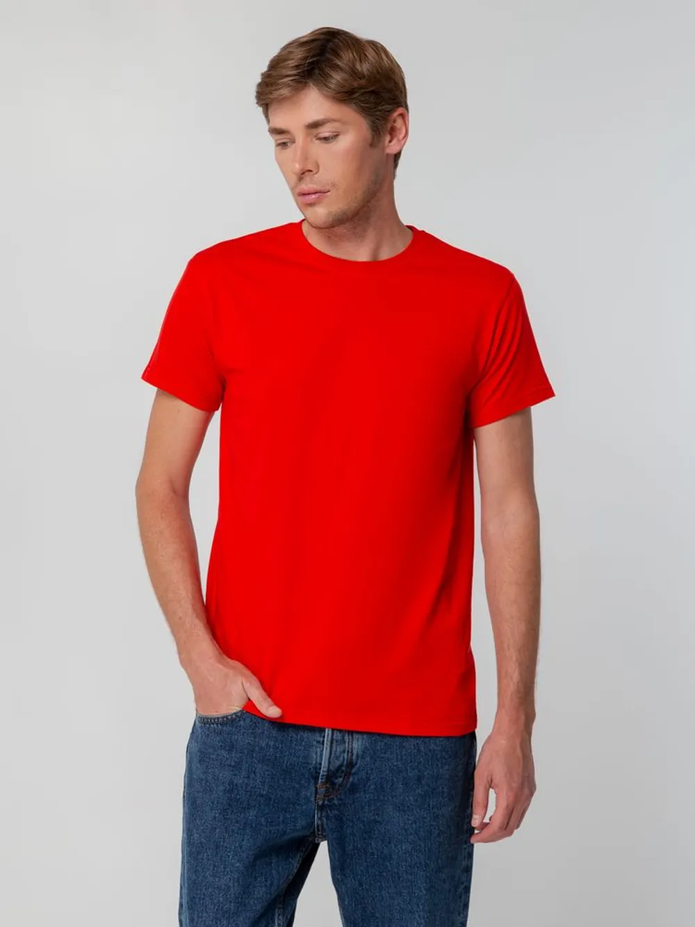 Футболка унисекс T-bolka 140, красная, размер M заказать онлайн с вашим дизайном на заказ в Москве и области