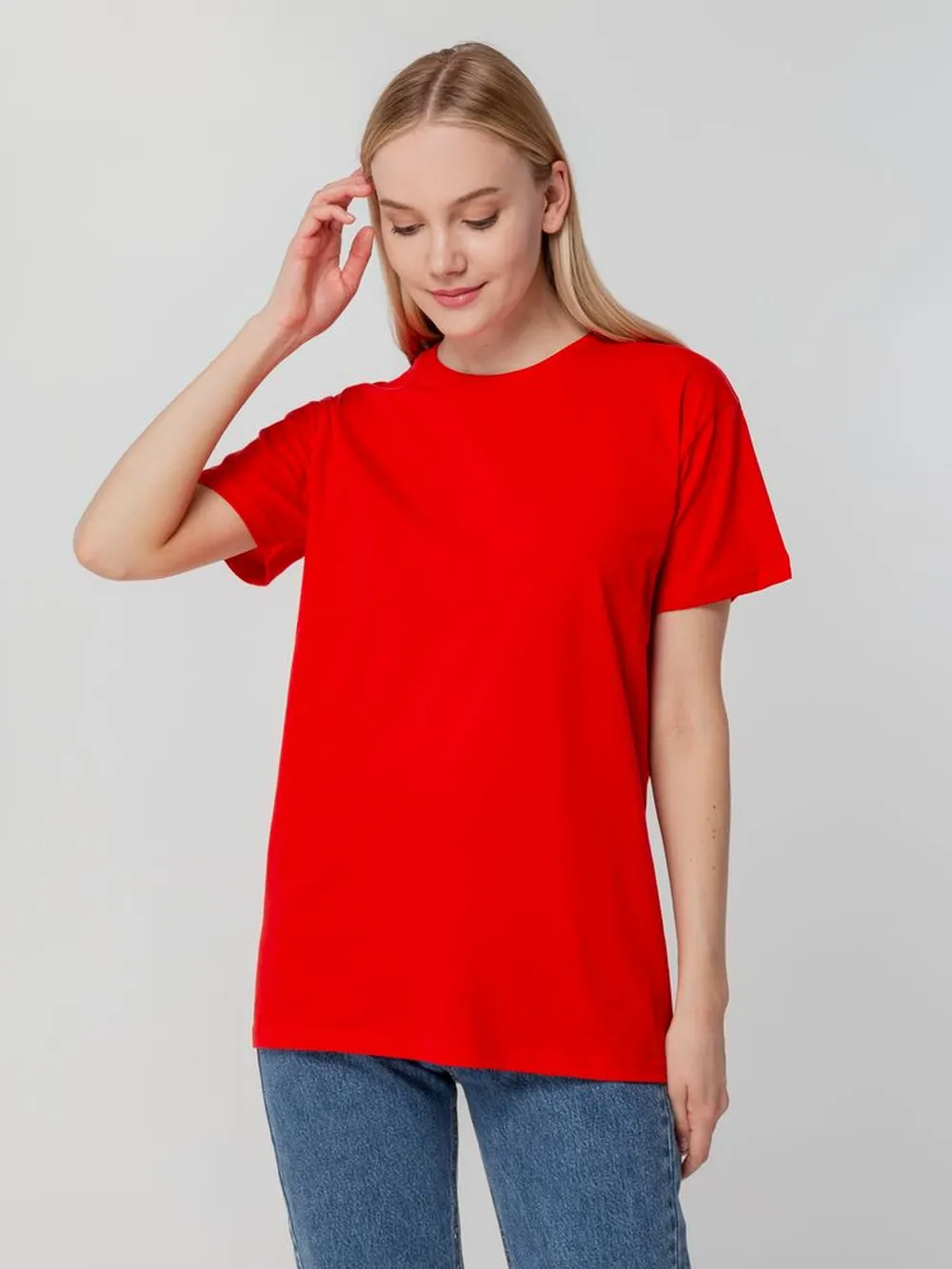 Футболка унисекс T-bolka 140, красная, размер M заказать онлайн с вашим дизайном на заказ в Москве и области