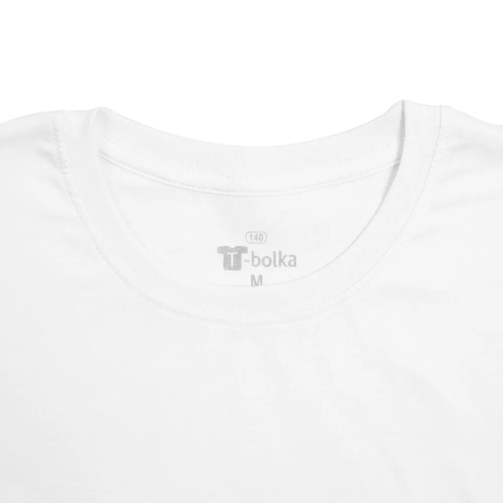 Футболка унисекс T-bolka 140, белая, размер 4XL заказать онлайн с вашим дизайном на заказ в Москве и области