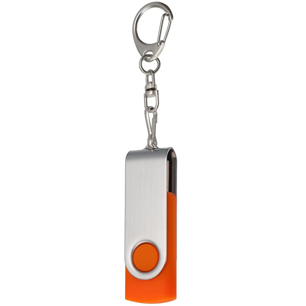 Флешка Twist, оранжевая, 8 Гб заказать онлайн с вашим дизайном на заказ в Москве и области