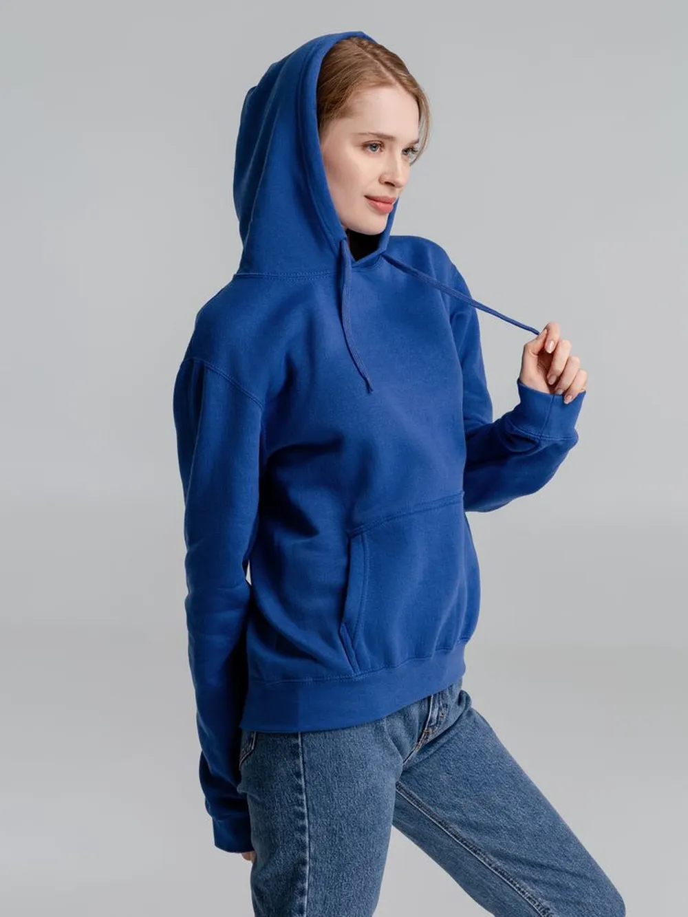 Толстовка с капюшоном Slam 320, ярко-синяя, размер XS заказать онлайн с вашим дизайном на заказ в Москве и области