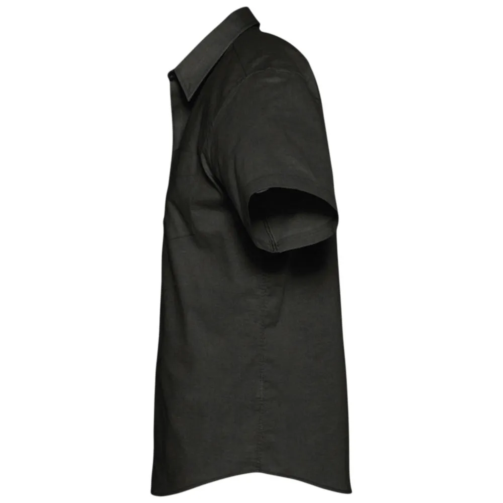 Рубашка мужская с коротким рукавом Brisbane черная, размер S заказать онлайн с вашим дизайном на заказ в Москве и области