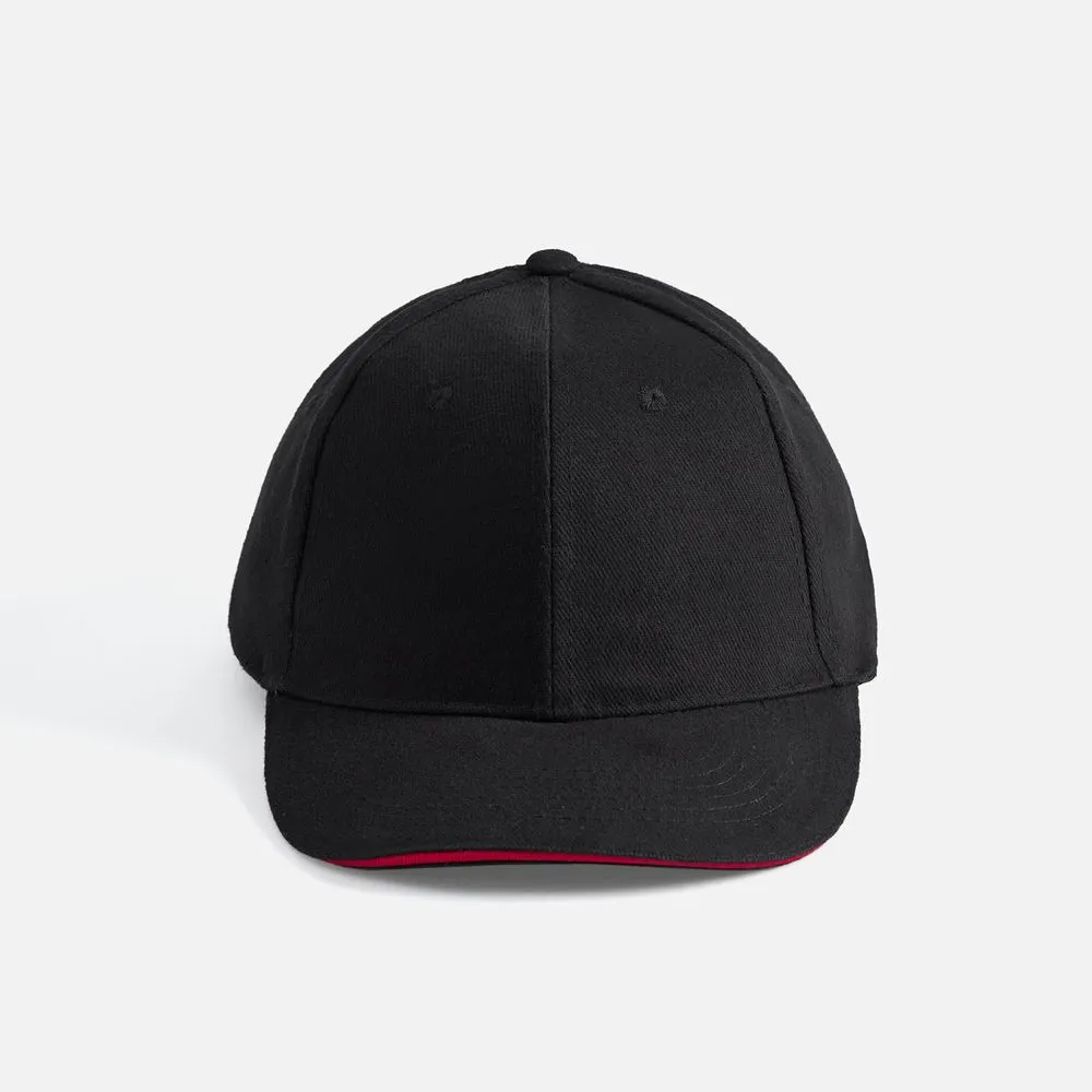 Бейсболка Buffalo, черная с красным заказать онлайн с вашим дизайном на заказ в Москве и области