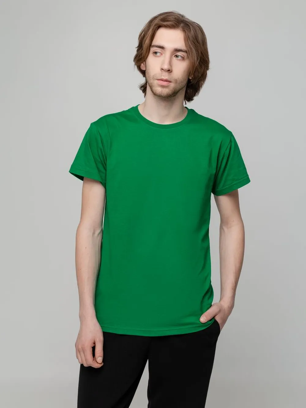 Футболка унисекс T-bolka 140, темно-зеленая заказать онлайн с вашим дизайном на заказ в Москве и области