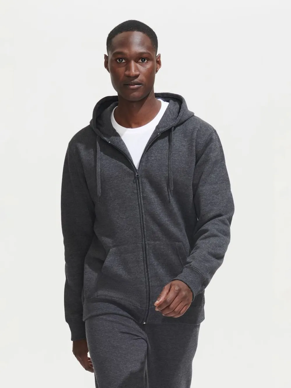 Толстовка мужская на молнии с капюшоном Seven Men, черная, размер S заказать онлайн с вашим дизайном на заказ в Москве и области