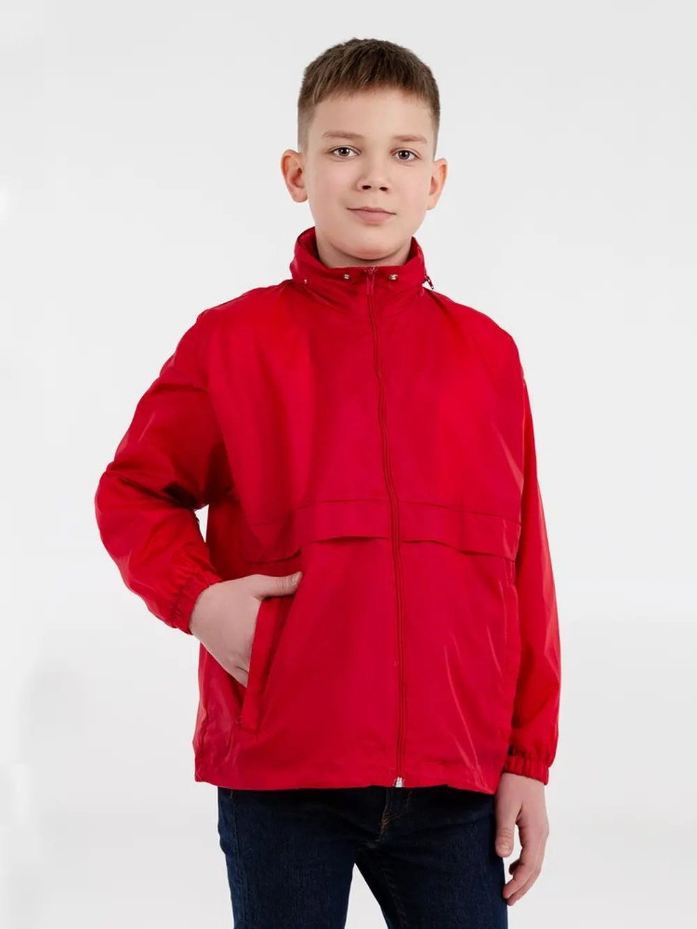 Ветровка детская Surf Kids, красная, на рост 130-140 см (10 лет) заказать онлайн с вашим дизайном на заказ в Москве и области
