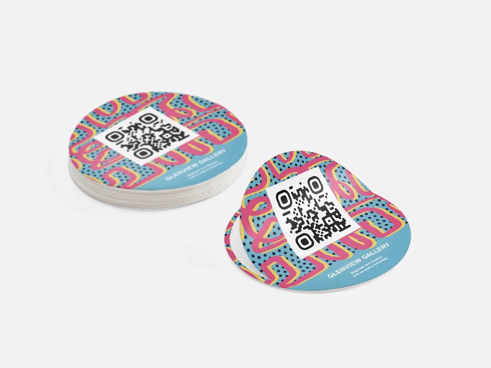 Наклейки с QR-кодом заказать онлайн с вашим дизайном на заказ в Москве и области