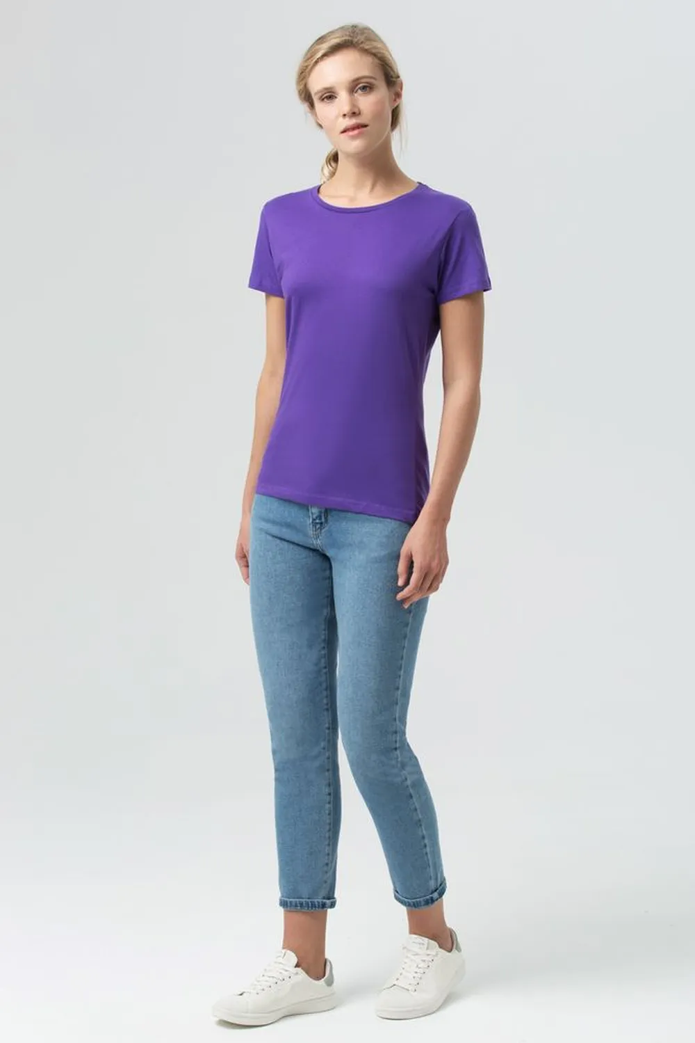 Футболка женская Miss 150 темно-фиолетовая, размер L заказать онлайн с вашим дизайном на заказ в Москве и области