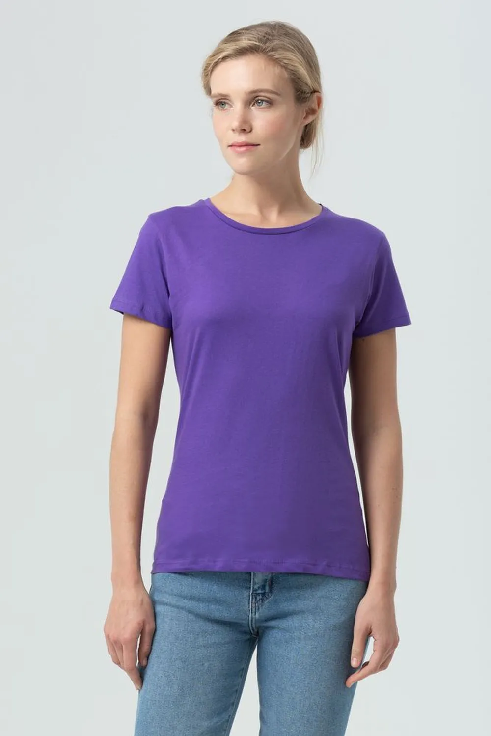 Футболка женская Miss 150 темно-фиолетовая, размер L заказать онлайн с вашим дизайном на заказ в Москве и области