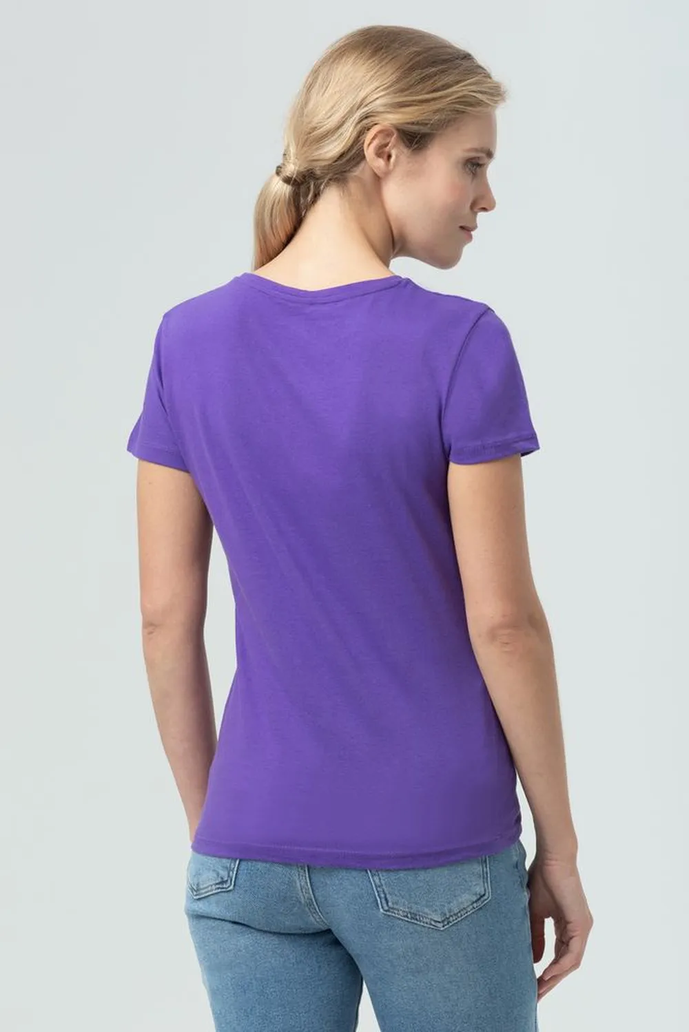 Футболка женская Miss 150 темно-фиолетовая, размер L заказать онлайн с вашим дизайном на заказ в Москве и области
