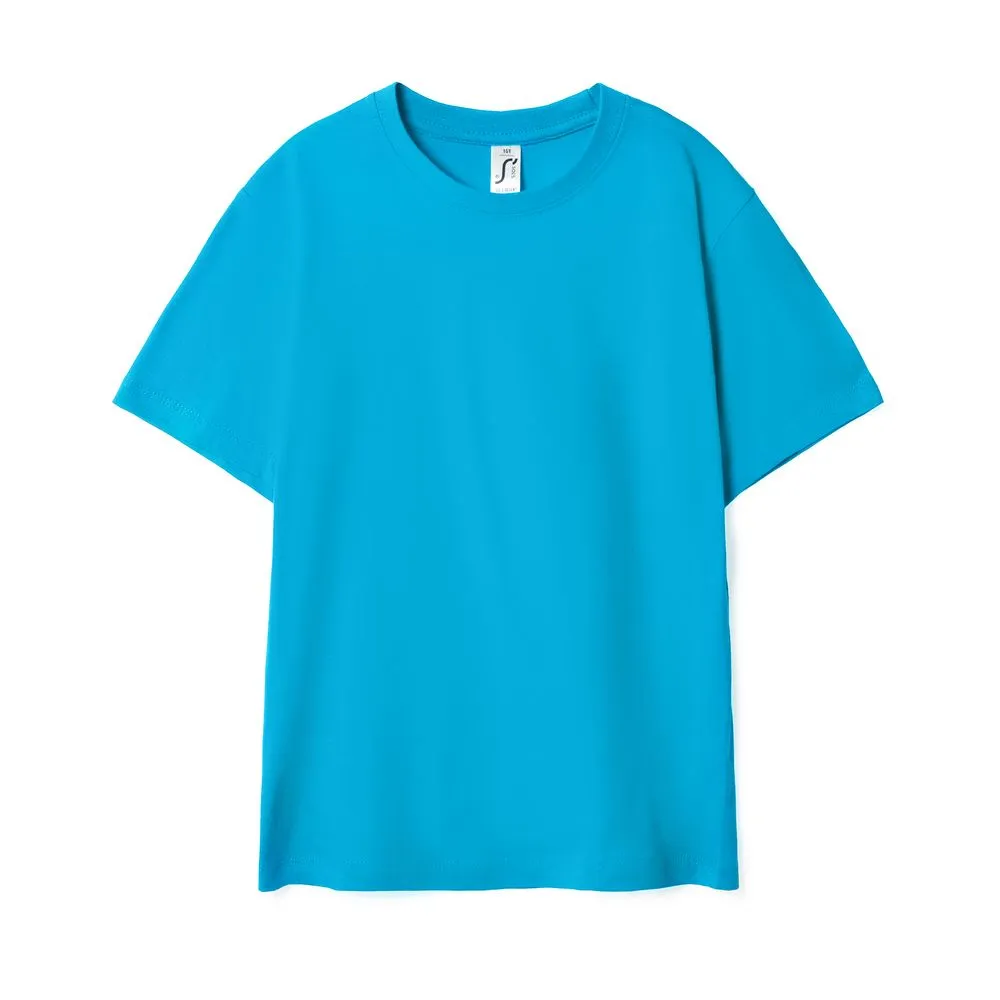 Футболка детская Regent Kids 150 бирюзовая, на рост 96-104 см (4 года) заказать онлайн с вашим дизайном на заказ в Москве и области