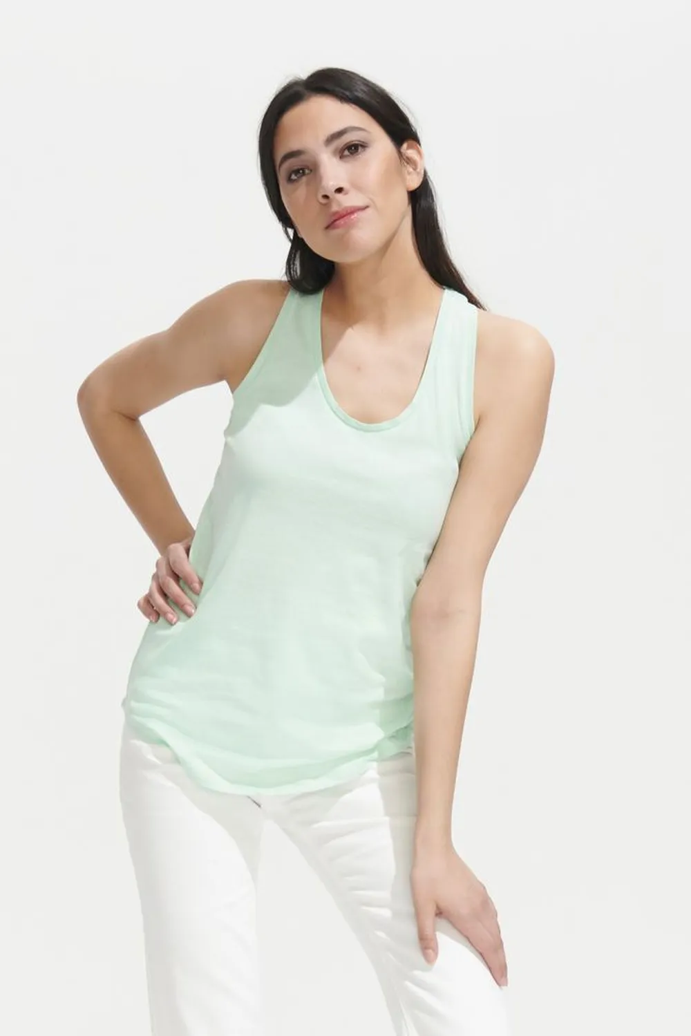 Майка женская Moka 110, черная заказать онлайн с вашим дизайном на заказ в Москве и области