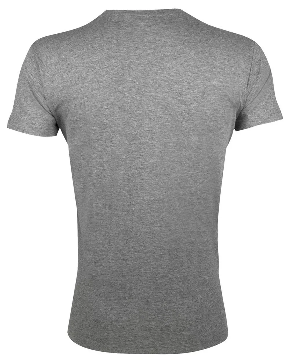 Футболка мужская приталенная Regent Fit 150, серый меланж, размер S заказать онлайн с вашим дизайном на заказ в Москве и области