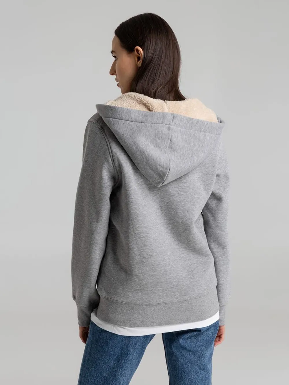 Толстовка унисекс на молнии Sherpa 280, серый меланж, размер L заказать онлайн с вашим дизайном на заказ в Москве и области