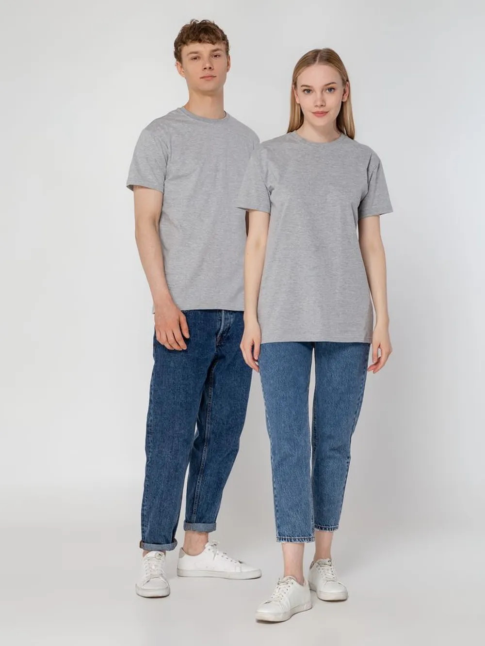 Футболка унисекс T-bolka 160, серый меланж, размер XXL заказать онлайн с вашим дизайном на заказ в Москве и области