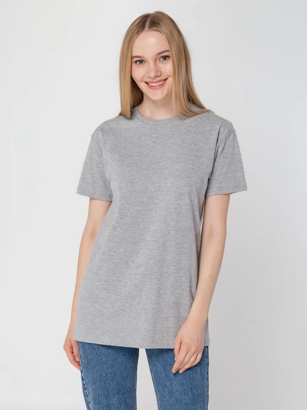 Футболка унисекс T-bolka 160, серый меланж, размер XXL заказать онлайн с вашим дизайном на заказ в Москве и области