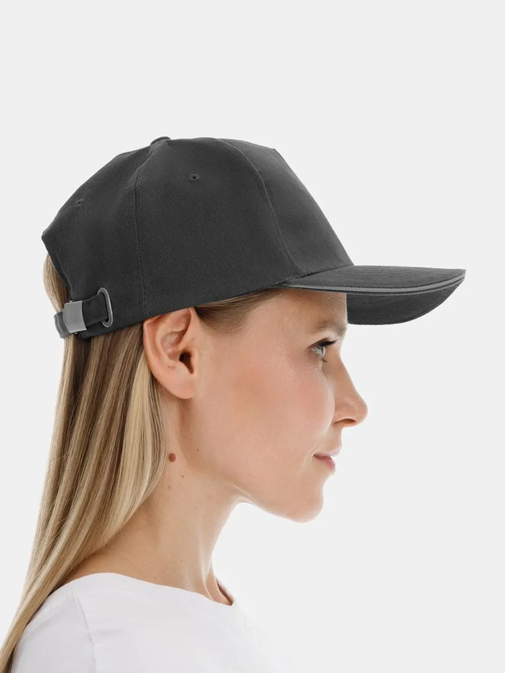 Бейсболка Long Beach, темно-серая со светло-серым заказать онлайн с вашим дизайном на заказ в Москве и области