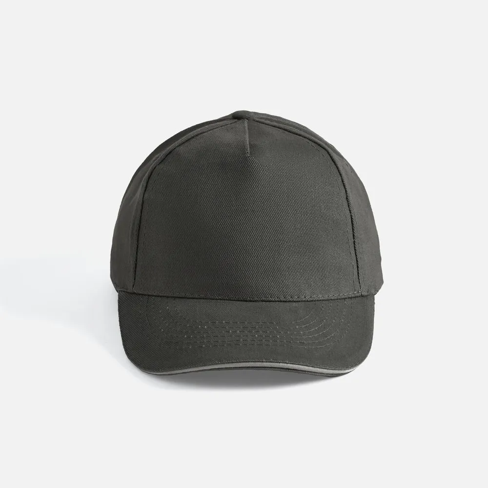 Бейсболка Long Beach, темно-серая со светло-серым заказать онлайн с вашим дизайном на заказ в Москве и области