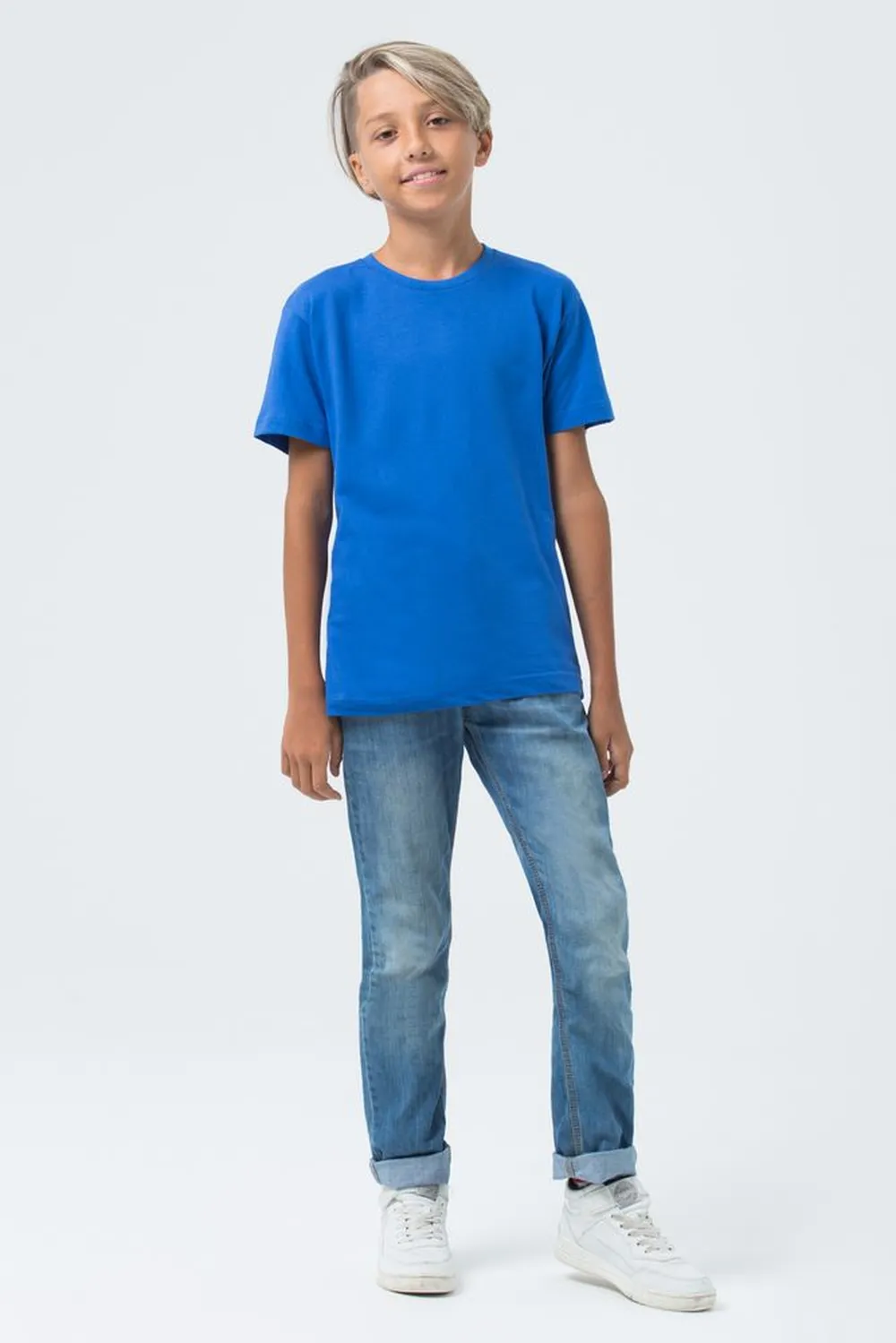 Футболка детская Regent Fit Kids, ярко-синяя, на рост 130-140 см (10 лет) заказать онлайн с вашим дизайном на заказ в Москве и области