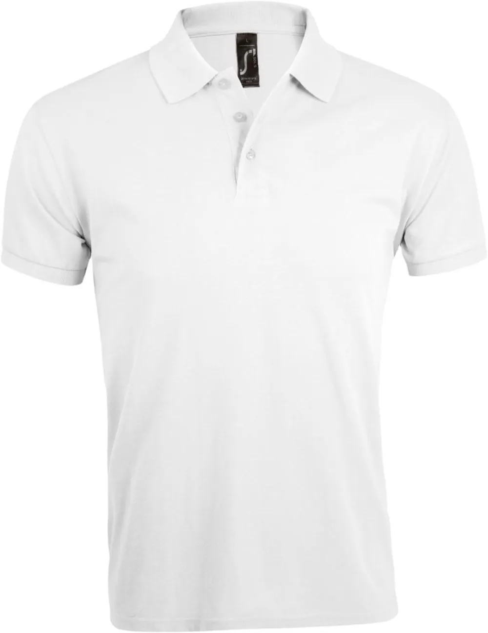 Рубашка поло мужская Prime Men, белая заказать онлайн с вашим дизайном на заказ в Москве и области