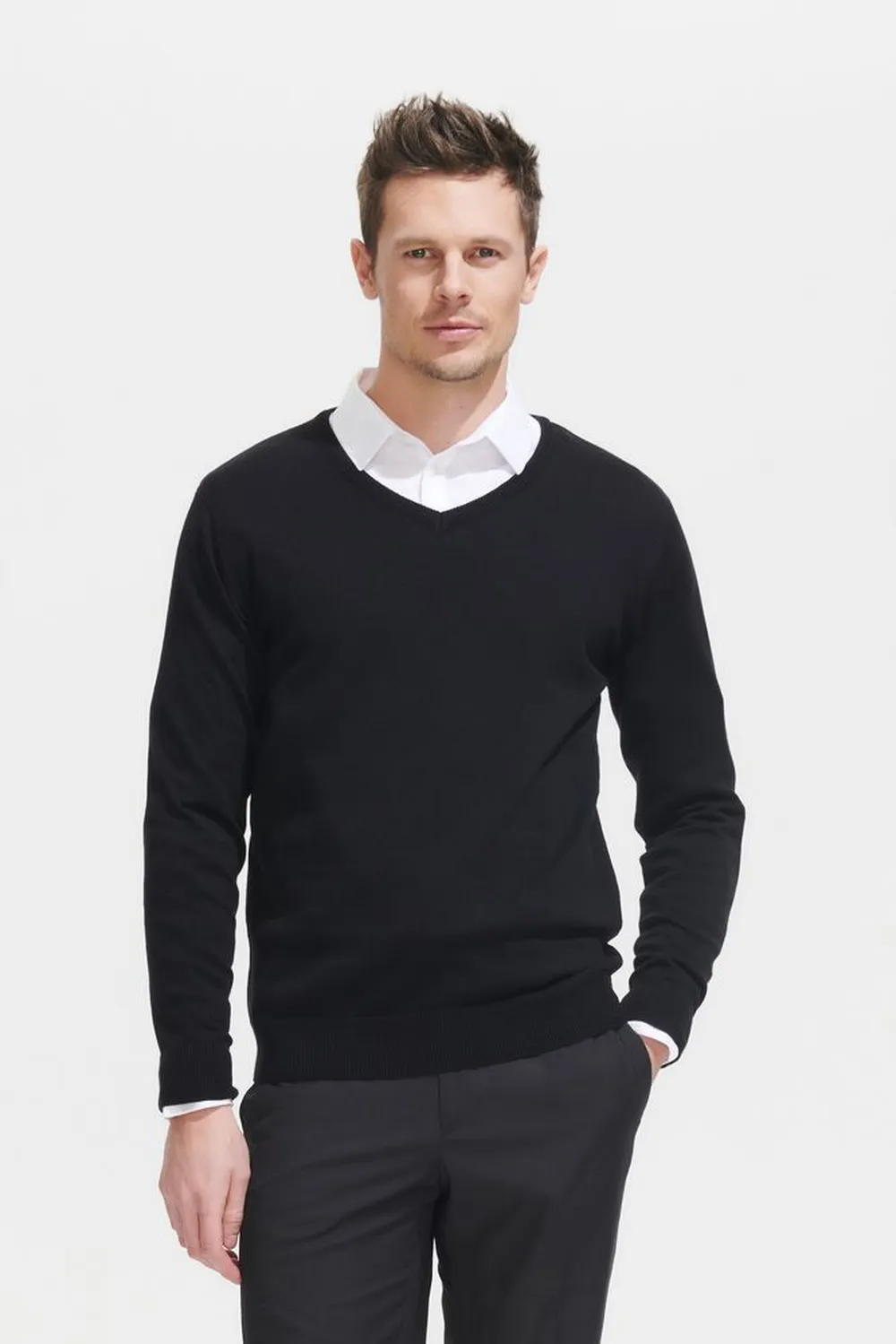 Свитер мужской Galaxy Men черный, размер L заказать онлайн с вашим дизайном на заказ в Москве и области