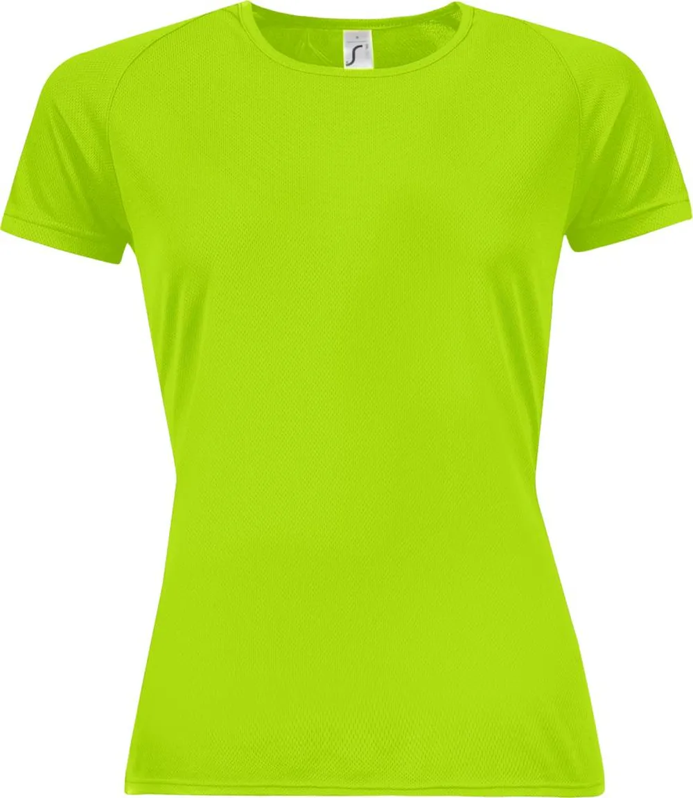 Футболка женская Sporty Women 140 зеленый неон, размер XS заказать онлайн с вашим дизайном на заказ в Москве и области