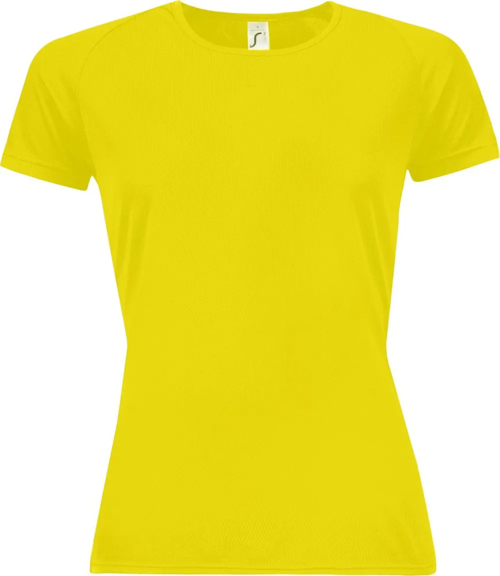Футболка женская Sporty Women 140 желтый неон, размер XL заказать онлайн с вашим дизайном на заказ в Москве и области
