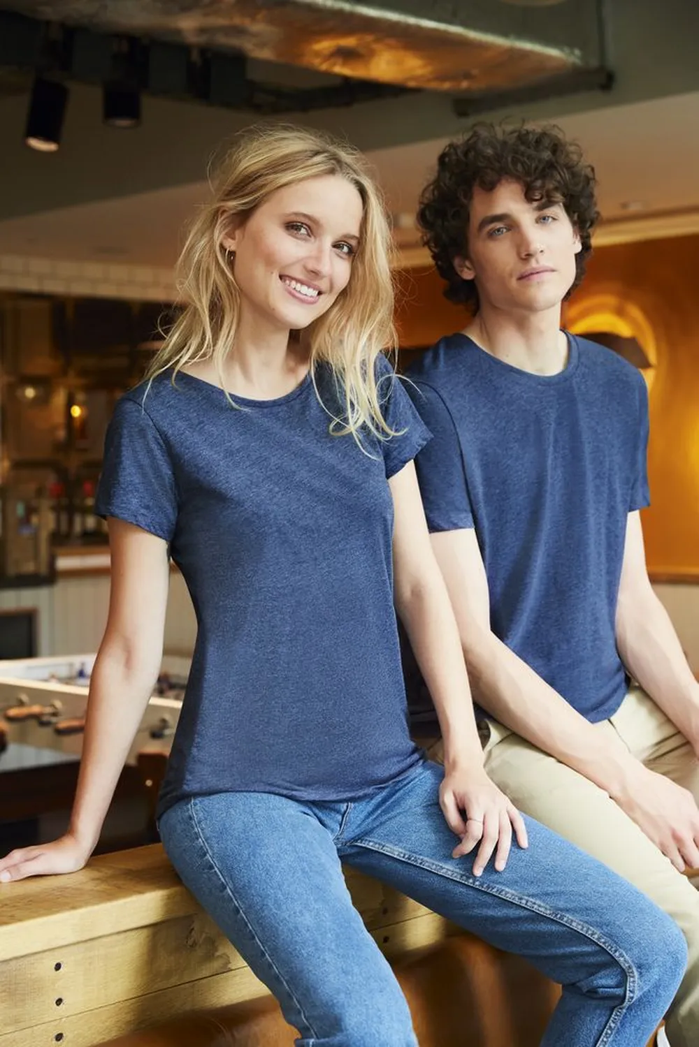 Футболка женская Mixed Women голубой меланж, размер XL заказать онлайн с вашим дизайном на заказ в Москве и области