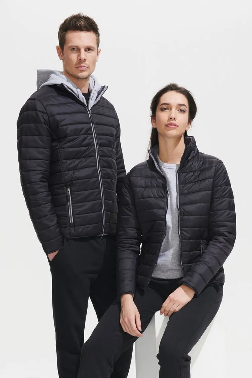 Пуховик легкий мужской Ride Men черный, размер XL заказать онлайн с вашим дизайном на заказ в Москве и области