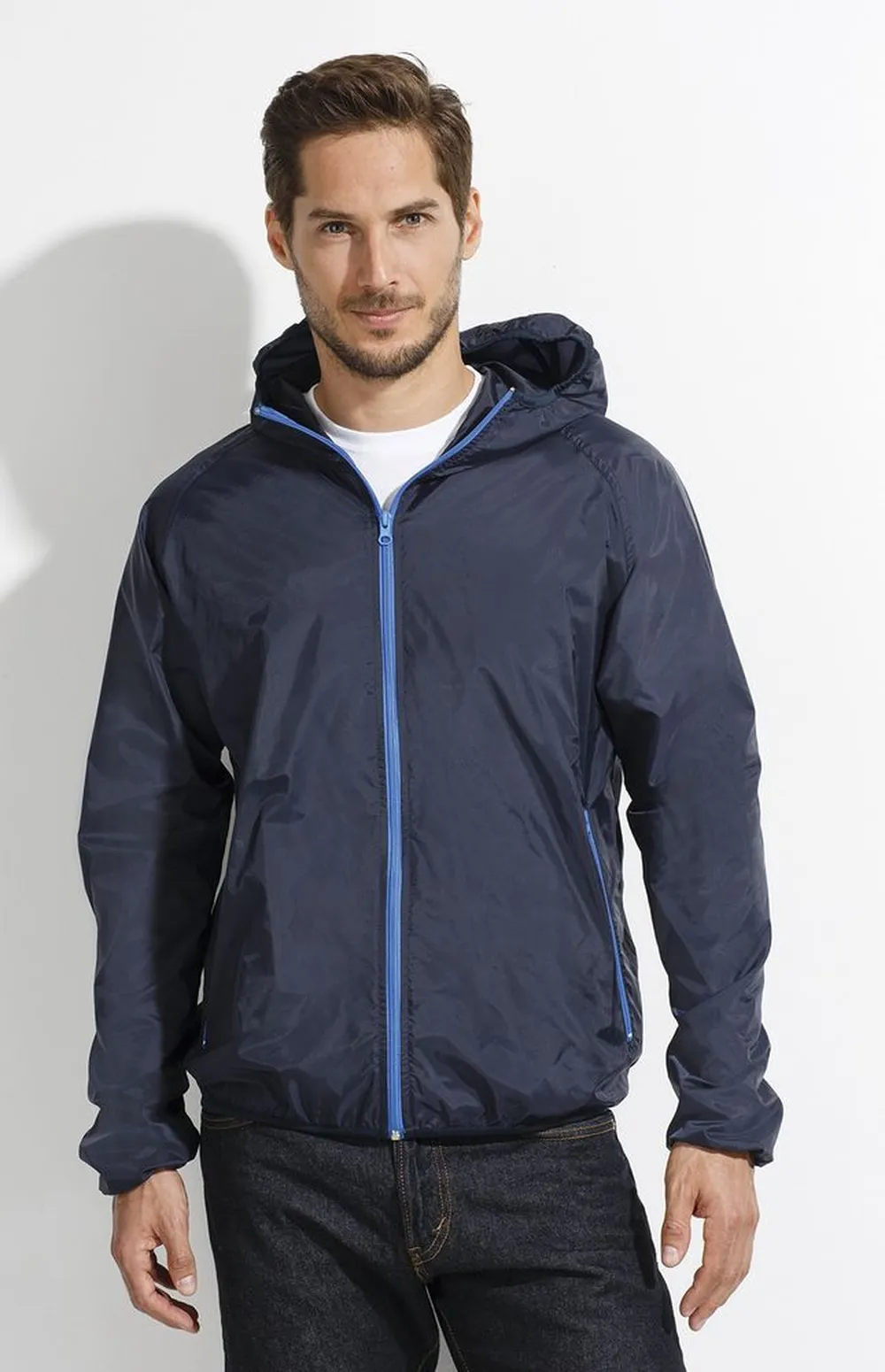 Ветровка Shore темно-синяя, размер L заказать онлайн с вашим дизайном на заказ в Москве и области