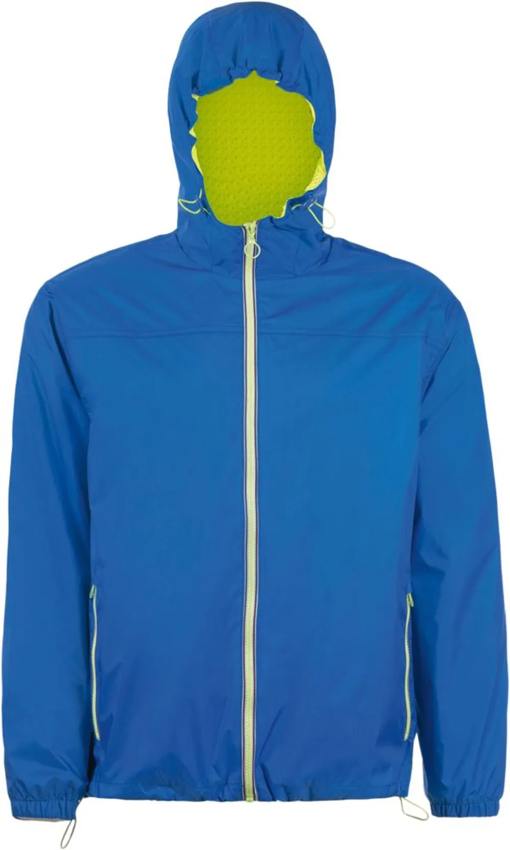Ветровка Skate ярко-синяя с неоново-желтым, размер L заказать онлайн с вашим дизайном на заказ в Москве и области