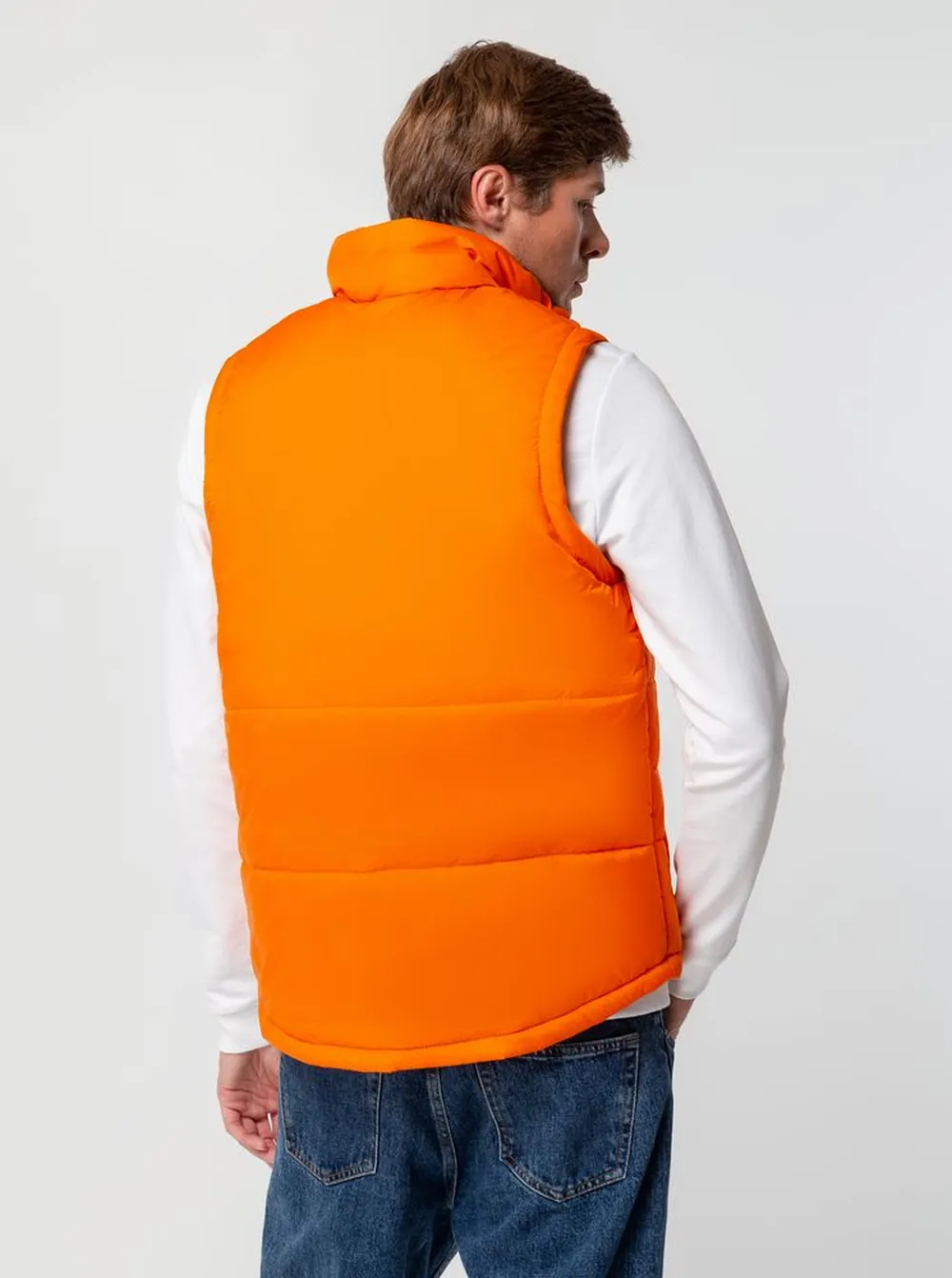 Жилет Warm оранжевый заказать онлайн с вашим дизайном на заказ в Москве и области