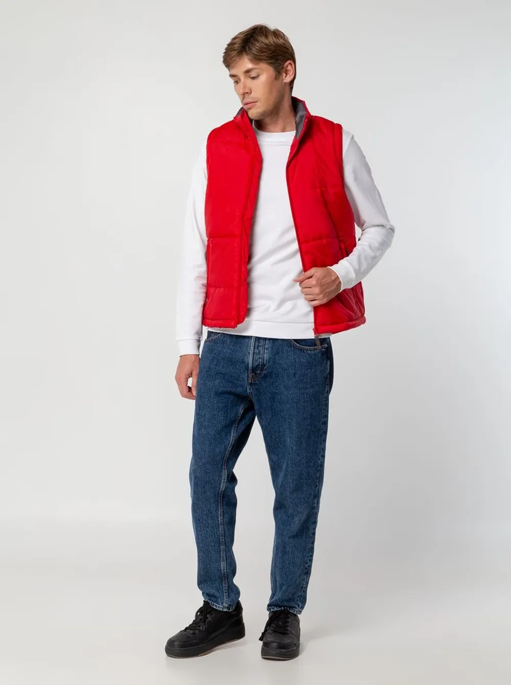 Жилет Warm красный, размер XXL заказать онлайн с вашим дизайном на заказ в Москве и области