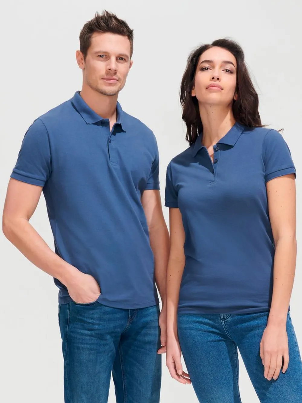 Рубашка поло женская Perfect Women 180 серый меланж заказать онлайн с вашим дизайном на заказ в Москве и области